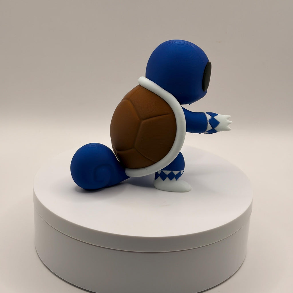 Blue Power Ranger Squirtle Figurine, 3D Printed Pokemon Fusion, Anime Collectible, Gamer Desk Decor, Unique Gift - Licensed