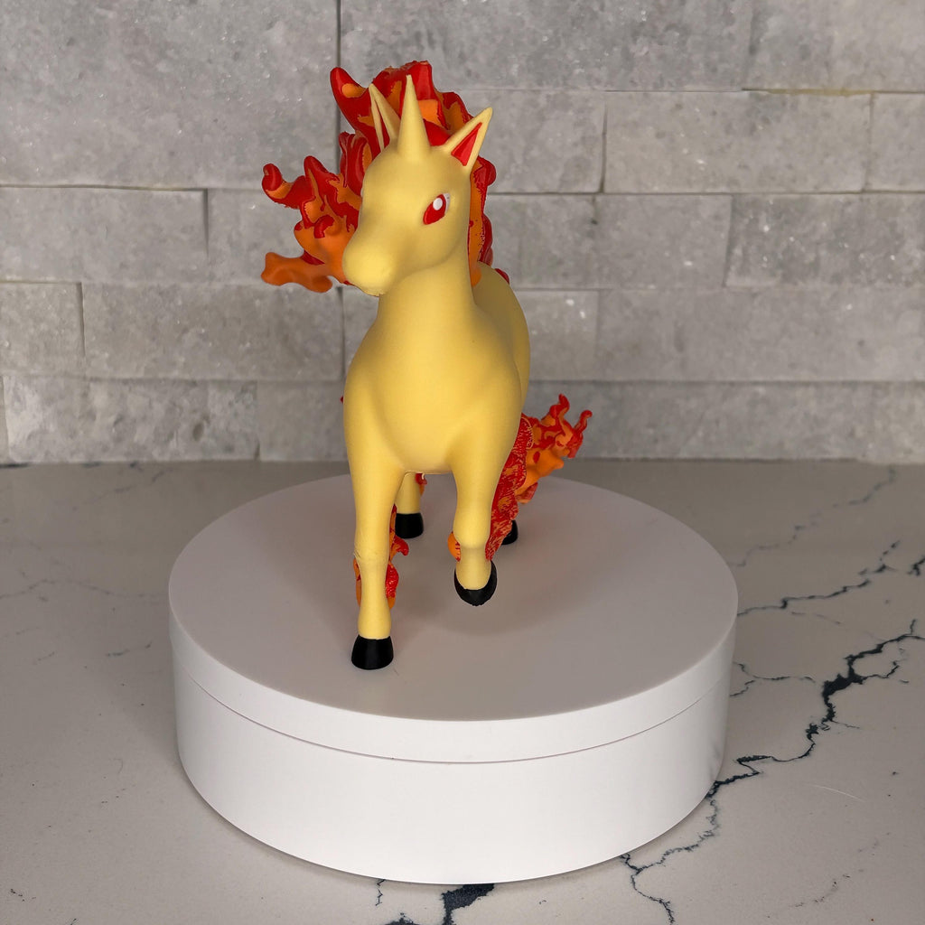 Rapidash Flame Edition Figure, Fire Pokémon Statue, 3D Printed Pokémon Art, Rapidash Collectible, Pokémon Gift, Maple3D Licensed Model