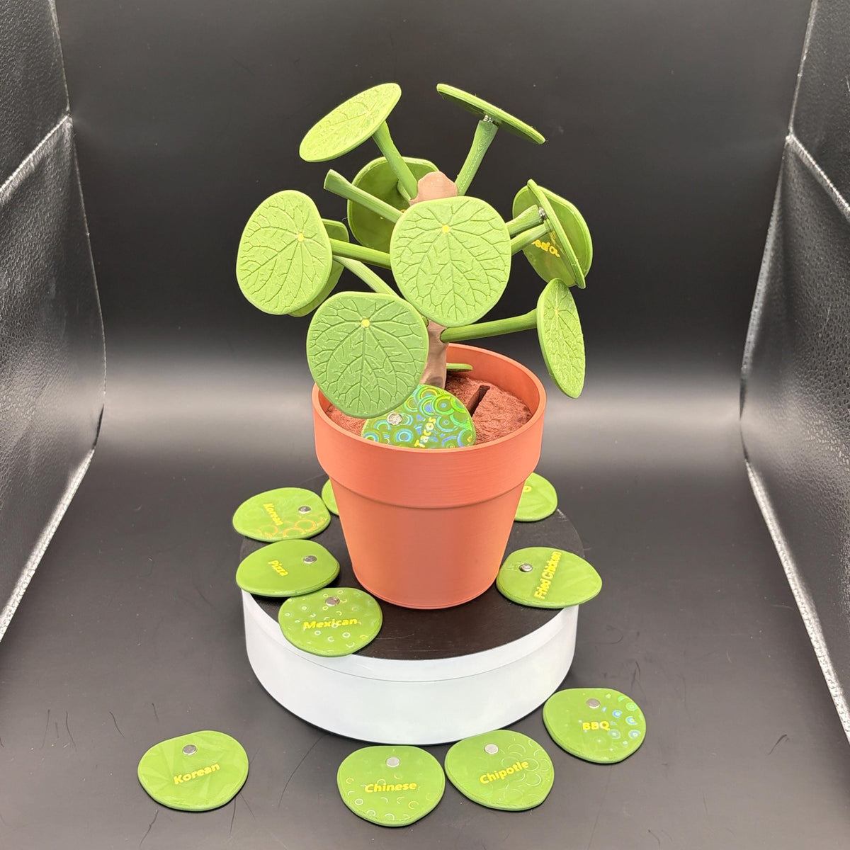 Decision Tree for Dinner, Spin-to-Choose Food Picker, Magnetic Leaf Selector, ForgeCore Licensed