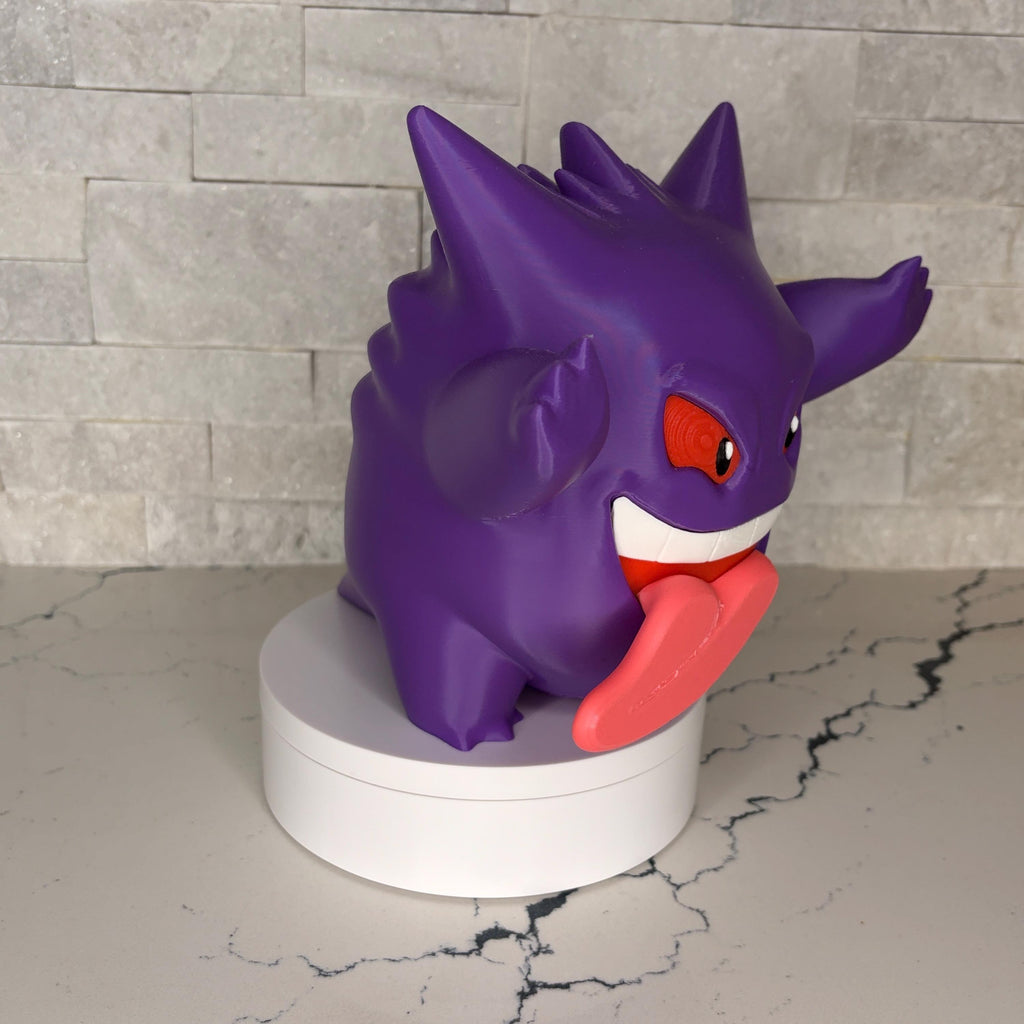 Gengar GrumpyMon Collector Figure, Pokémon Display Statue, Large 3D Printed Collectible, Maple3D Licensed Model, Gamer Shelf Decor, Ghost
