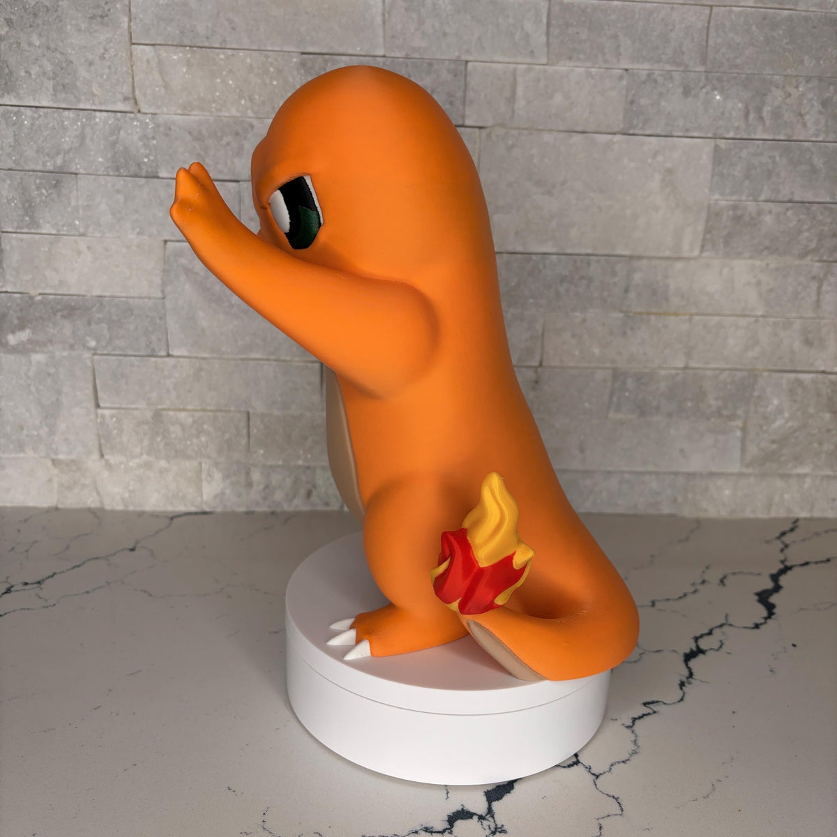 Charmander GrumpyMon Pokémon Statue, 3D Printed Figure, Licensed Large Desk Decor Pokémon Collectible Gamer Gift