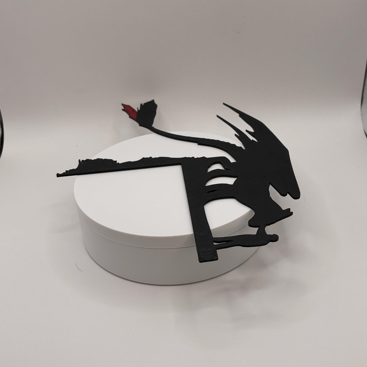 Modern Toothless Silhouette Wall Art | Minimalist Night Fury