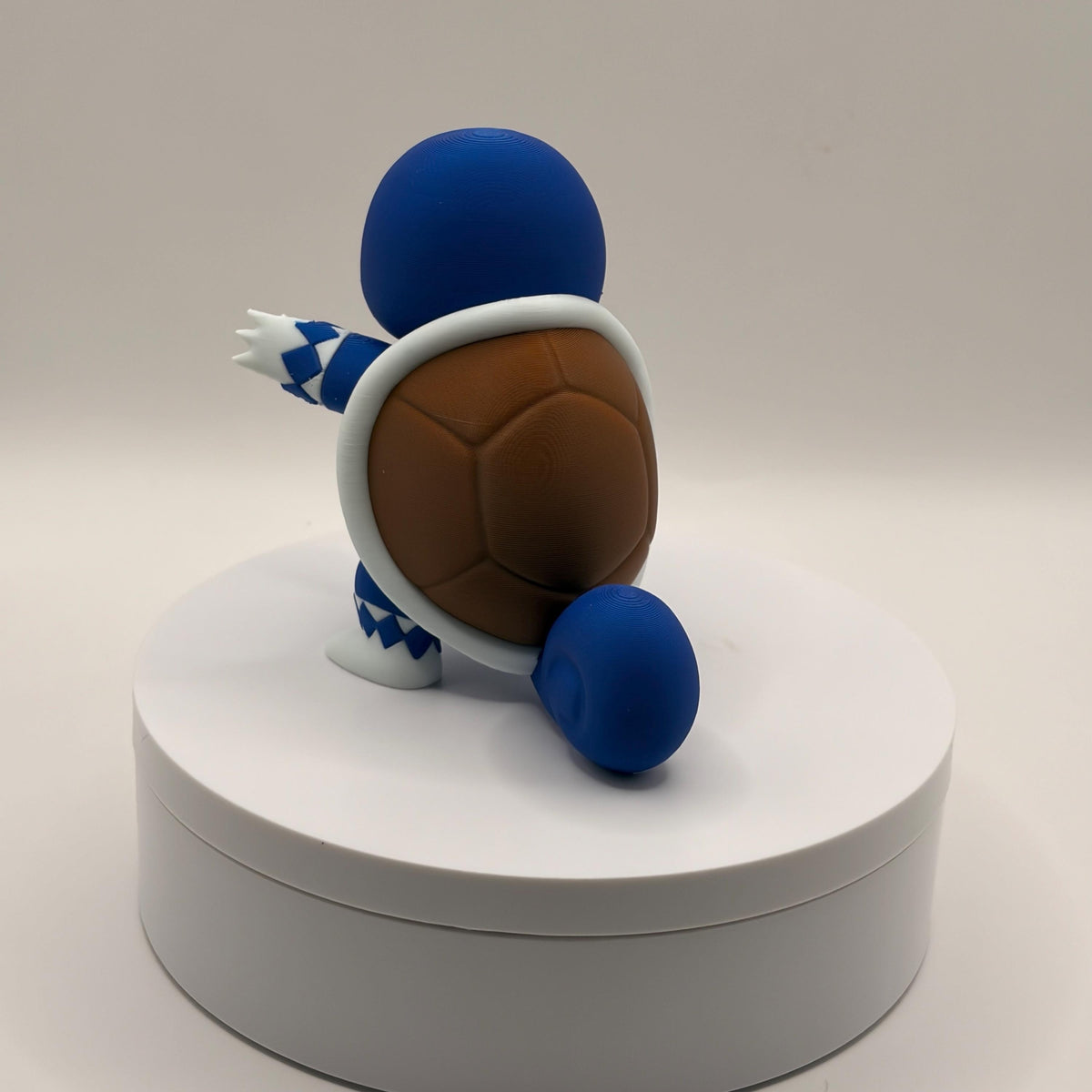 Blue Power Ranger Squirtle Figurine, 3D Printed Pokemon Fusion, Anime Collectible, Gamer Desk Decor, Unique Gift - Licensed