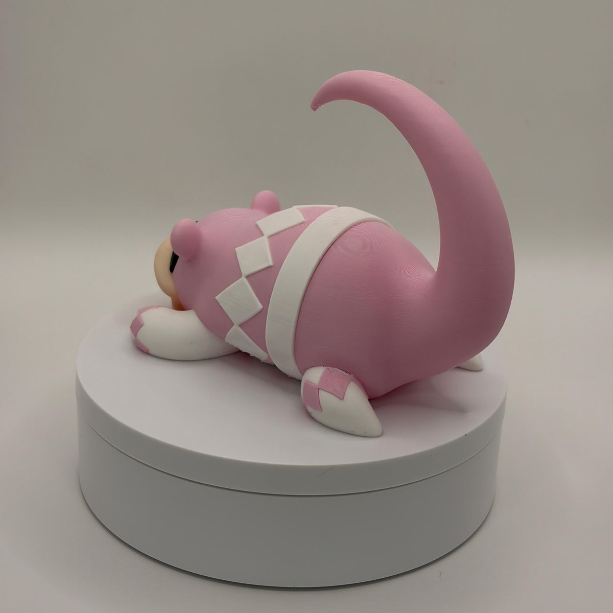 Pink Power Ranger Slowpoke Figurine, 3D Printed Pokemon Fusion, Cute Anime Collectible, Unique Gamer Gift - Licensed
