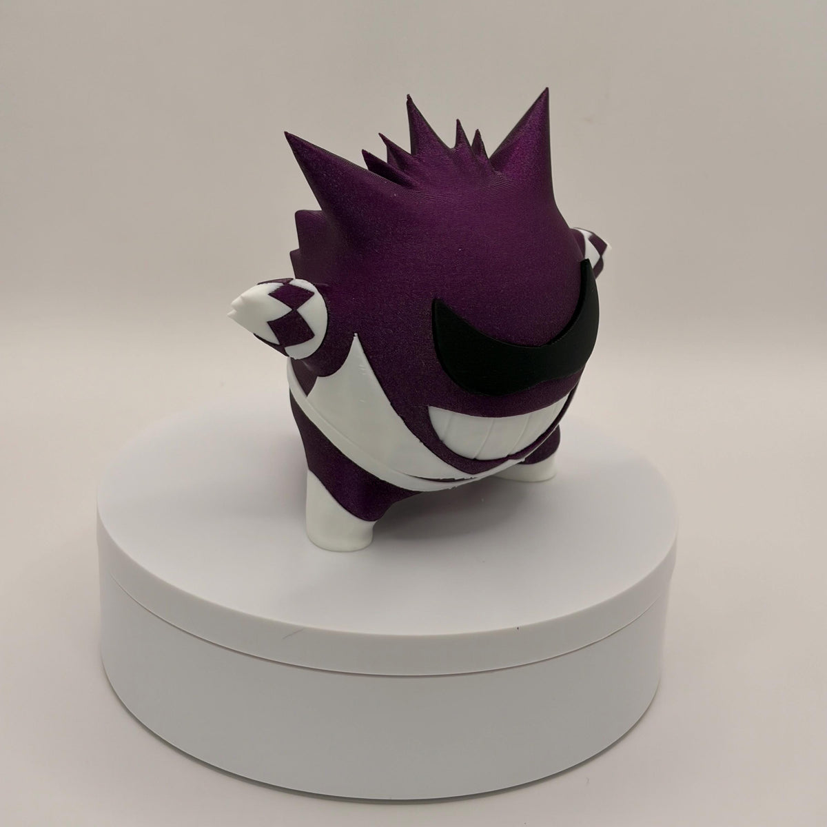 Black Power Ranger Gengar Figurine, 5 Inch Pokemon Fusion Collectible, Anime Crossover Figure, Ghost Type, Gamer Desk Decor - Licensed