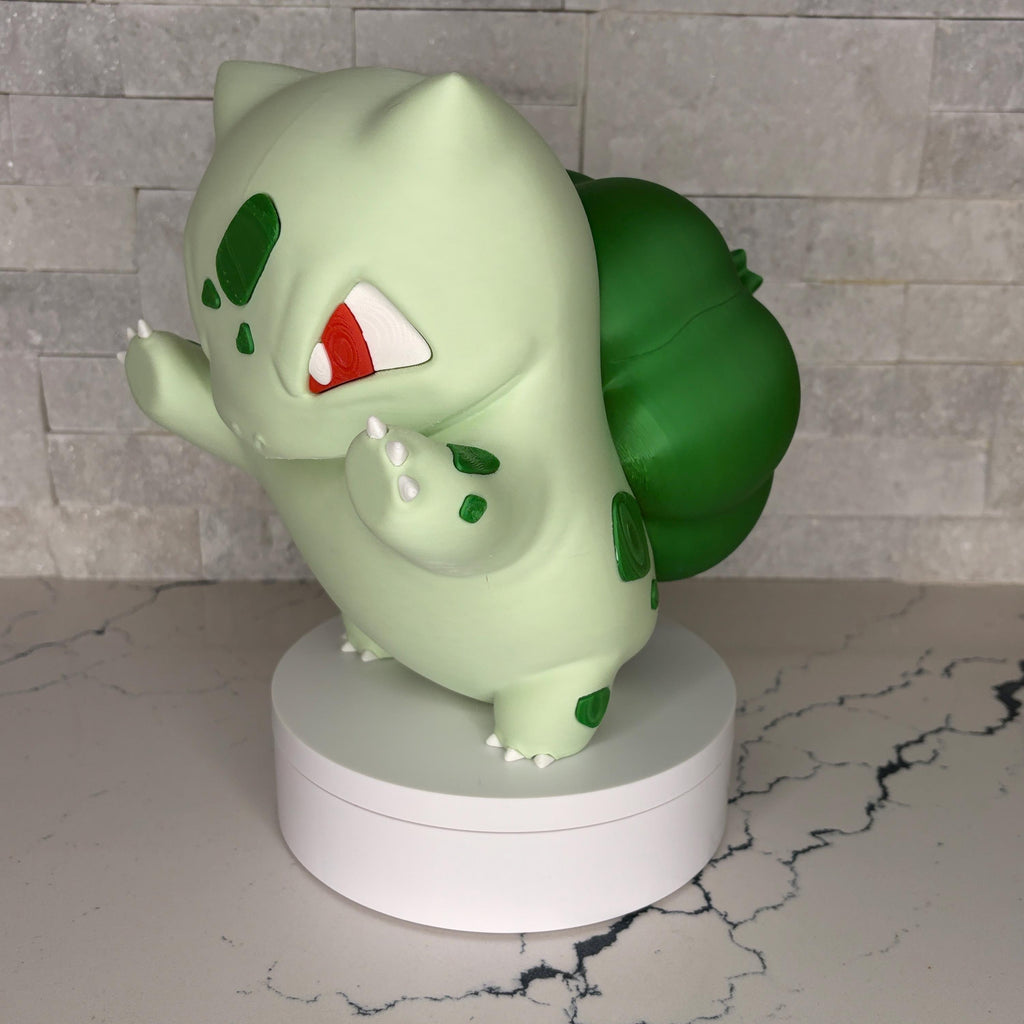 Grumpymon Bulbasaur Figure | Large Pokémon Starter Collectible | Gift for Gamers & Fans