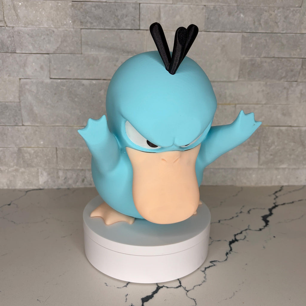 Grumpymon Psyduck Figure | Licensed Maple 3D Print, Anime Desk Decor, Pokémon, Misty