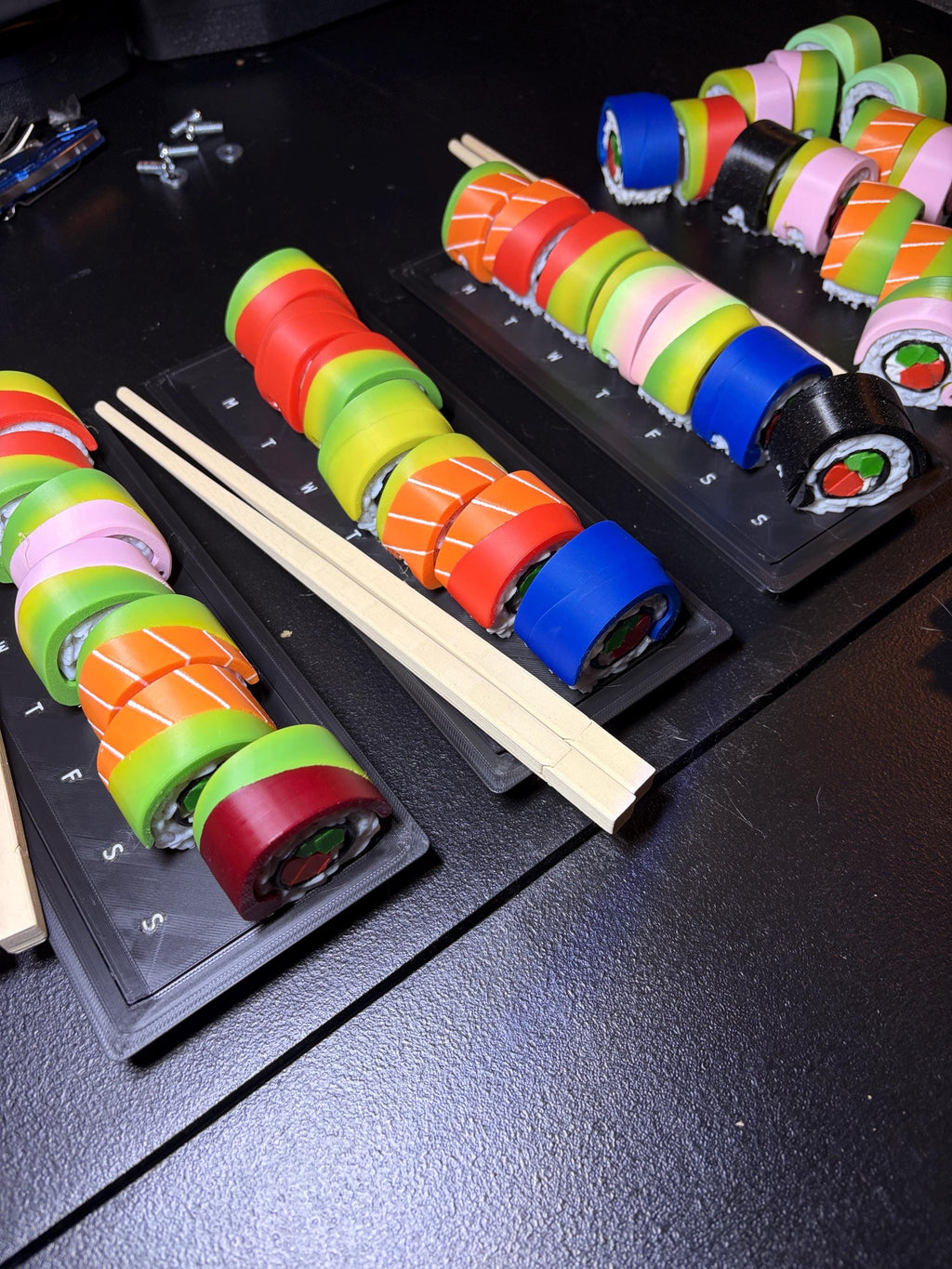 Sushi Weekly Pill Organizer – Rainbow Roll Supplement Container - Licensed ForgeCore