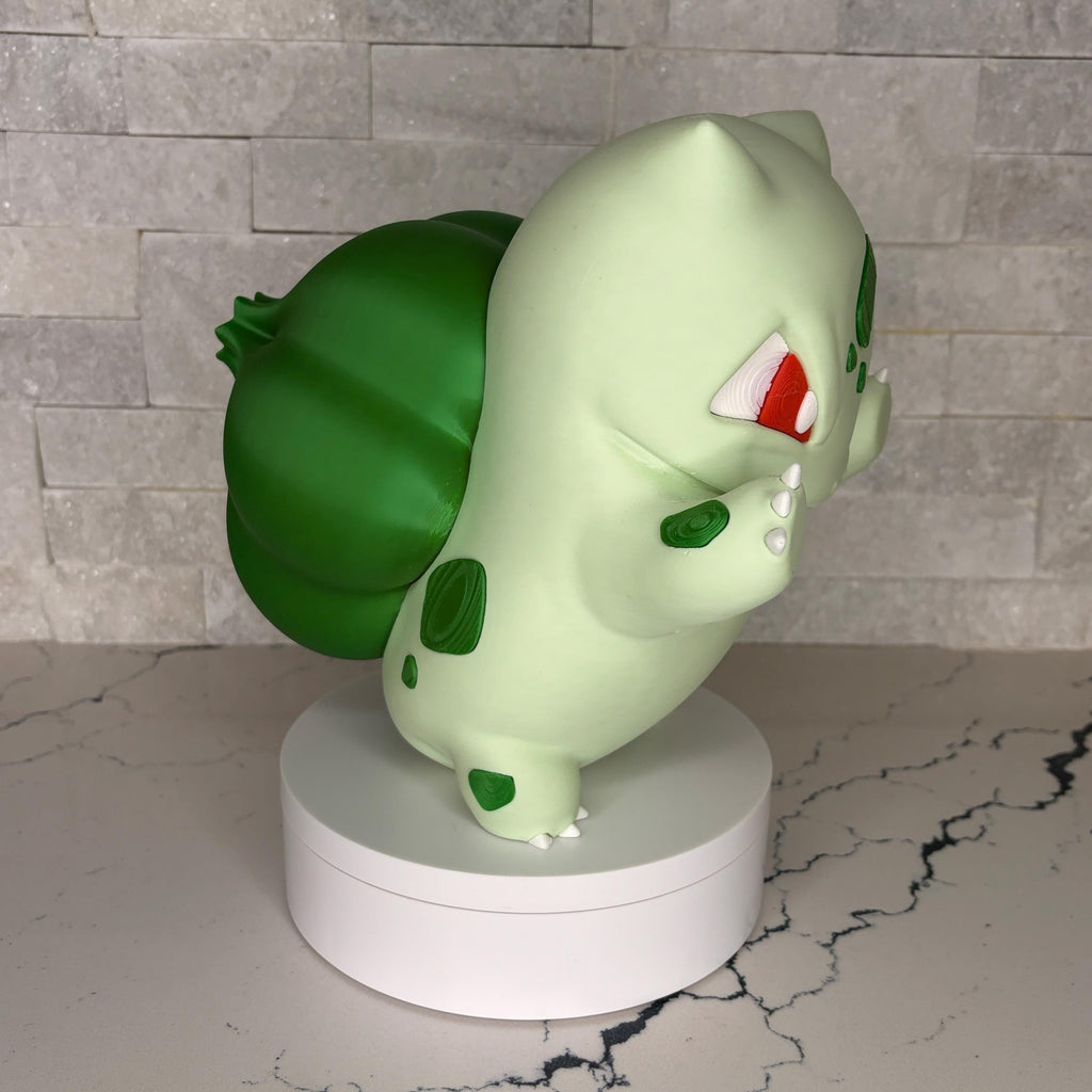 Grumpymon Bulbasaur Figure | Large Pokémon Starter Collectible | Gift for Gamers & Fans
