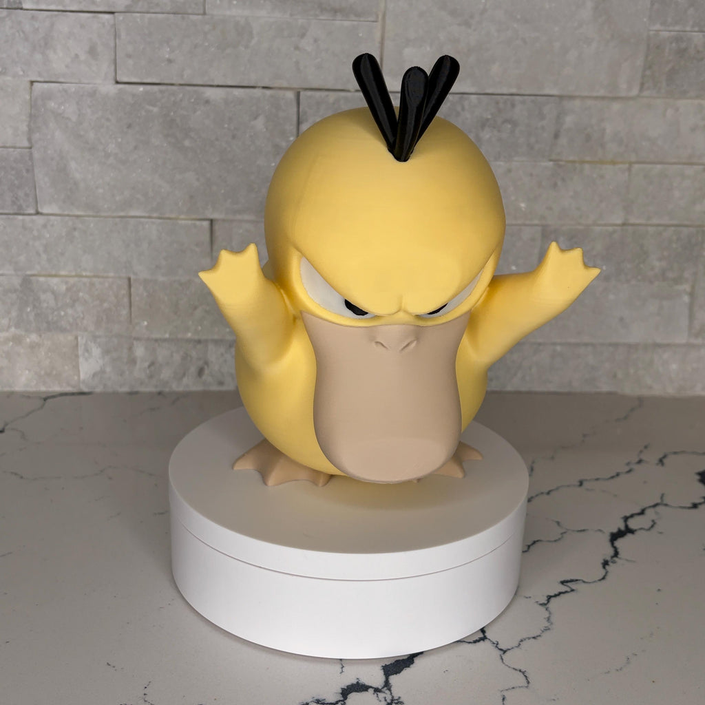 Grumpymon Psyduck Figure | Licensed Maple 3D Print, Anime Desk Decor, Pokémon, Misty