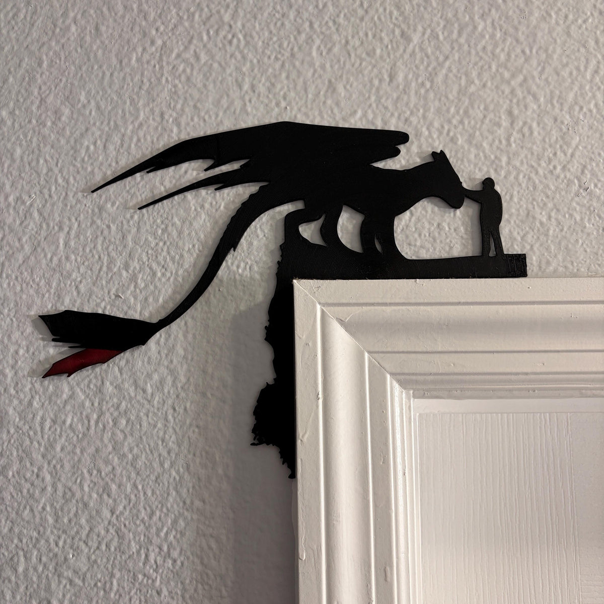 Modern Toothless Silhouette Wall Art | Minimalist Night Fury