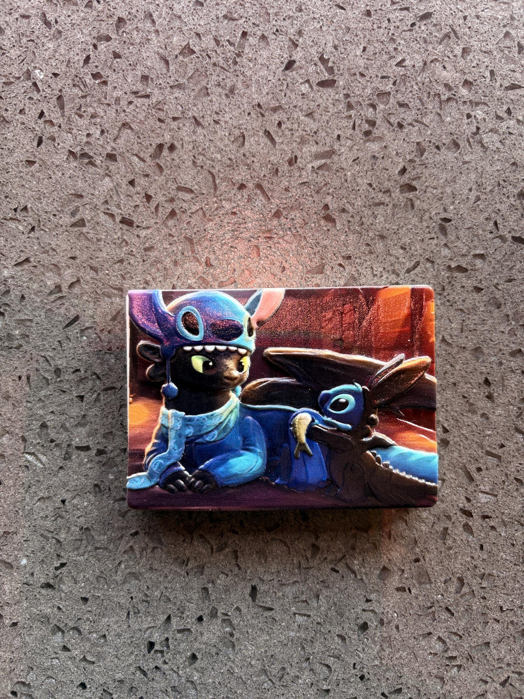 Stitch Toothless Dragon Fridge Magnet, UV Printed Refrigerator Decor, Fantasy Cartoon Art