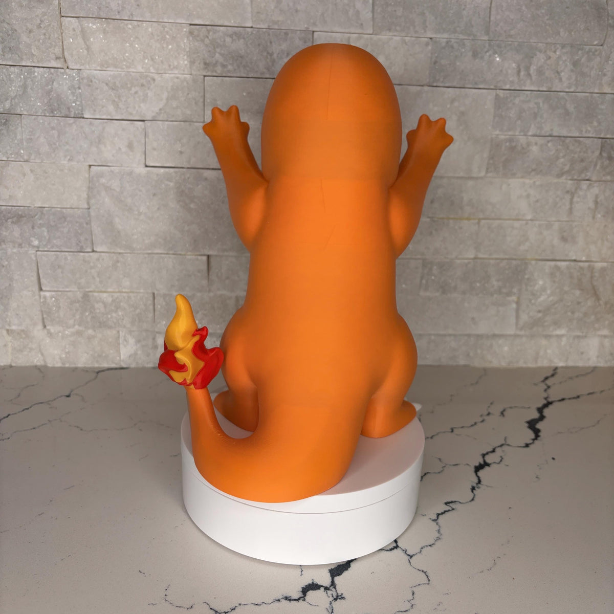 Charmander GrumpyMon Pokémon Statue, 3D Printed Figure, Licensed Large Desk Decor Pokémon Collectible Gamer Gift
