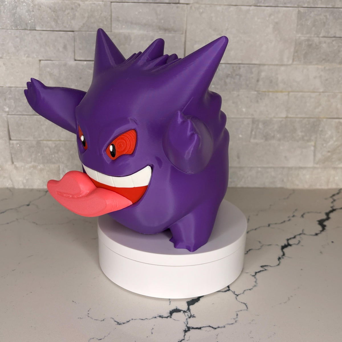 Gengar GrumpyMon Collector Figure, Pokémon Display Statue, Large 3D Printed Collectible, Maple3D Licensed Model, Gamer Shelf Decor, Ghost