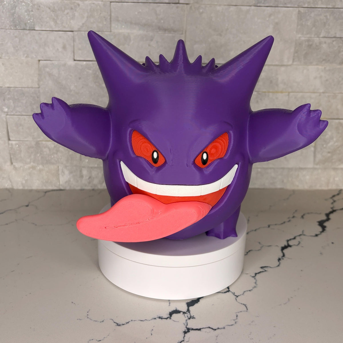 Gengar GrumpyMon Collector Figure, Pokémon Display Statue, Large 3D Printed Collectible, Maple3D Licensed Model, Gamer Shelf Decor, Ghost