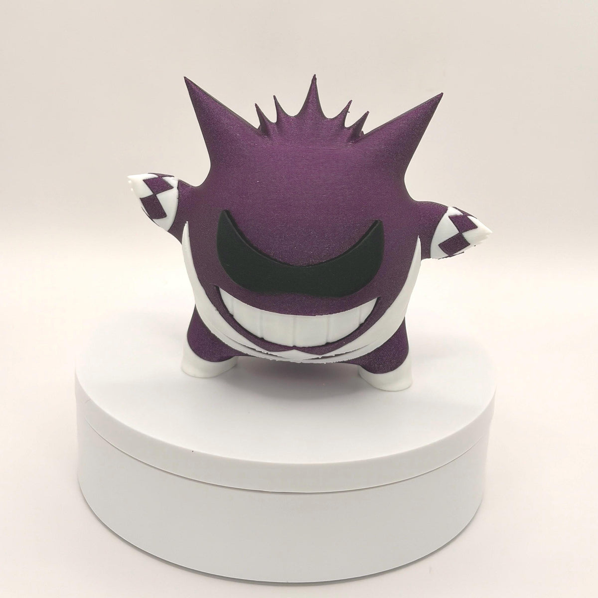 Black Power Ranger Gengar Figurine, 5 Inch Pokemon Fusion Collectible, Anime Crossover Figure, Ghost Type, Gamer Desk Decor - Licensed