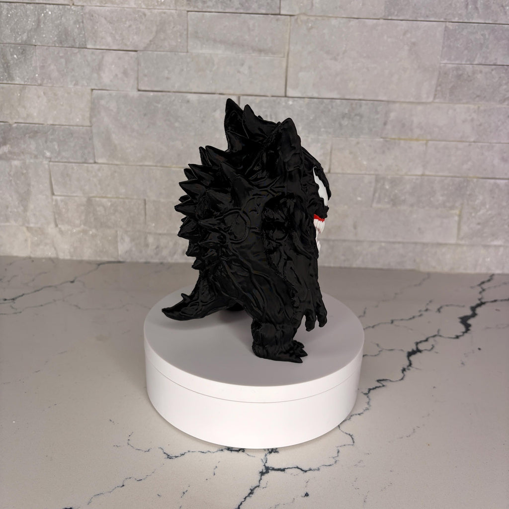 Venom-Gengar Shadow Figurine, Dark Symbiote Creature Statue, 3D Printed Desk Art