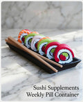 Sushi Weekly Pill Organizer – Rainbow Roll Supplement Container - Licensed ForgeCore