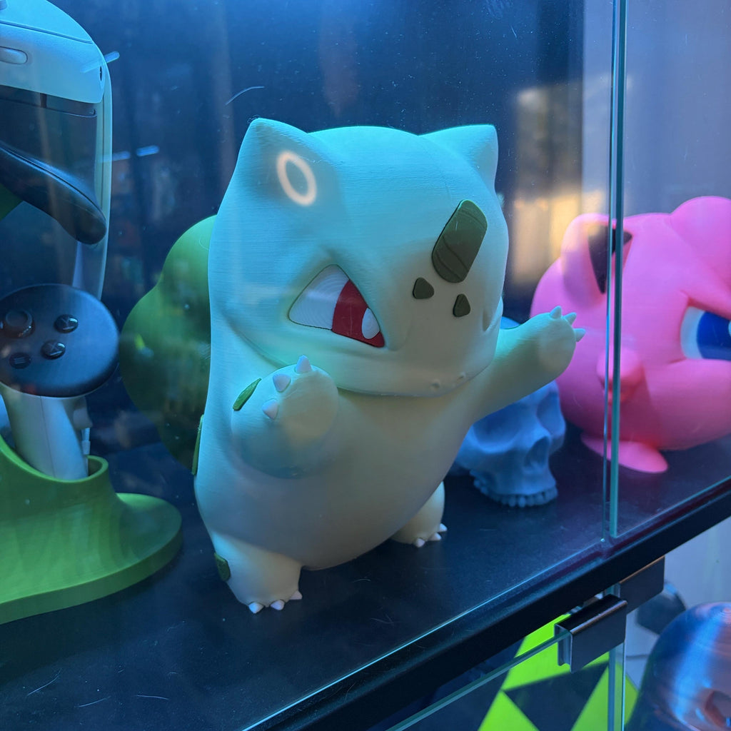 Grumpymon Bulbasaur Figure | Large Pokémon Starter Collectible | Gift for Gamers & Fans