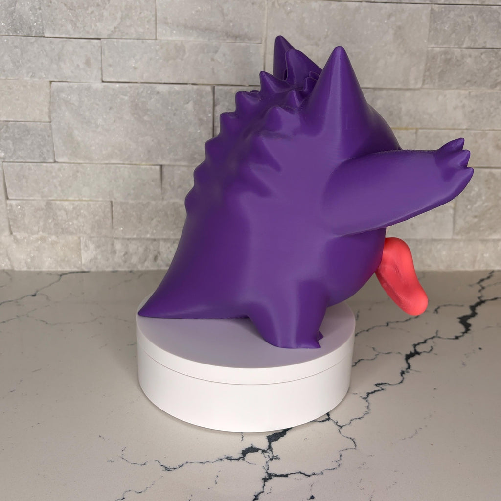 Gengar GrumpyMon Collector Figure, Pokémon Display Statue, Large 3D Printed Collectible, Maple3D Licensed Model, Gamer Shelf Decor, Ghost