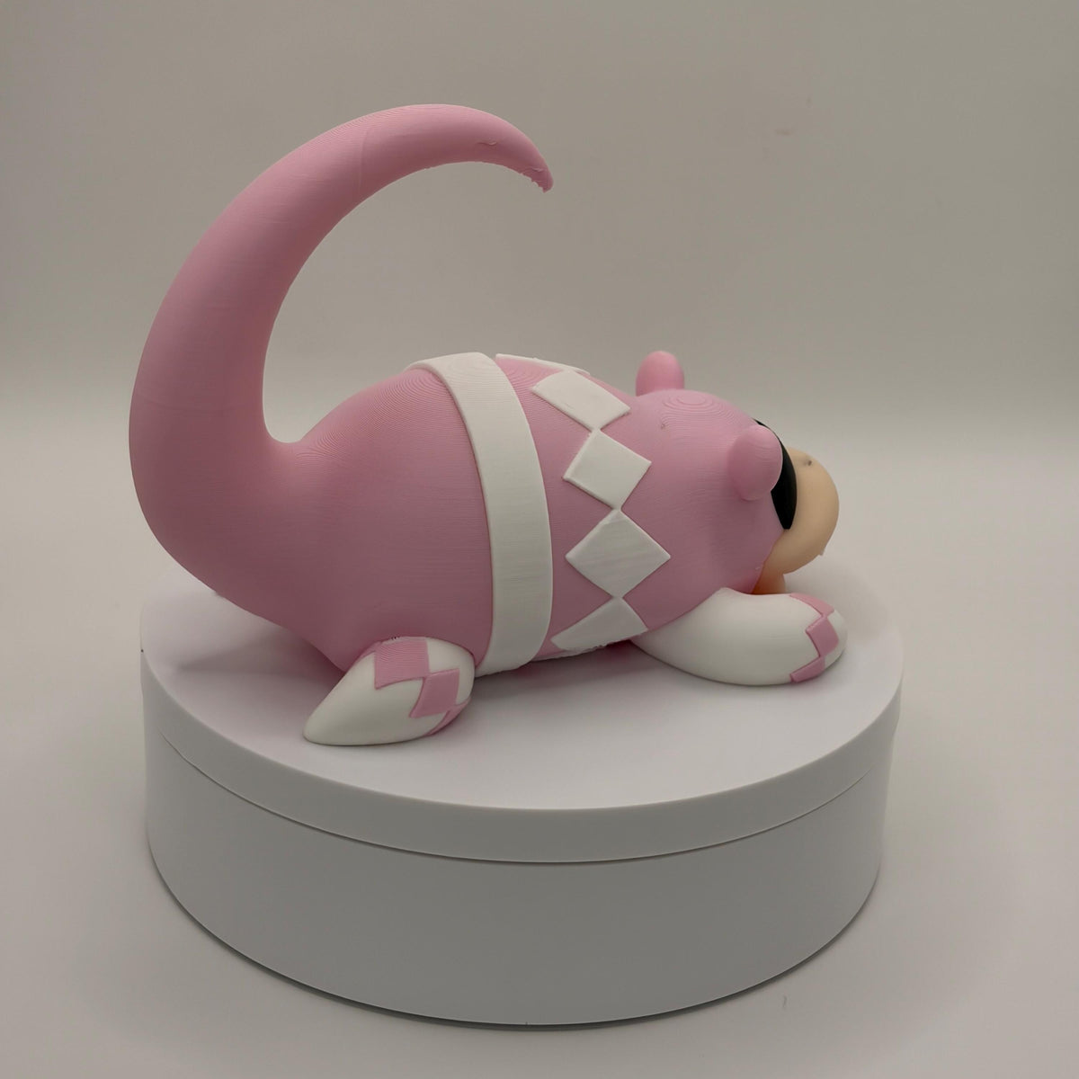 Pink Power Ranger Slowpoke Figurine, 3D Printed Pokemon Fusion, Cute Anime Collectible, Unique Gamer Gift - Licensed