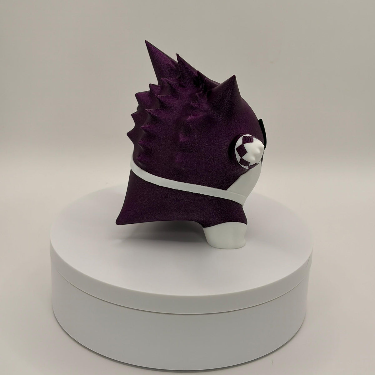 Black Power Ranger Gengar Figurine, 5 Inch Pokemon Fusion Collectible, Anime Crossover Figure, Ghost Type, Gamer Desk Decor - Licensed
