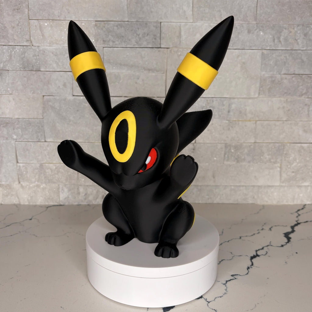 GrumpyMon Umbreon Collector Figure, Licensed Maple 3D Design, Display Statue, Gamer Shelf Decor