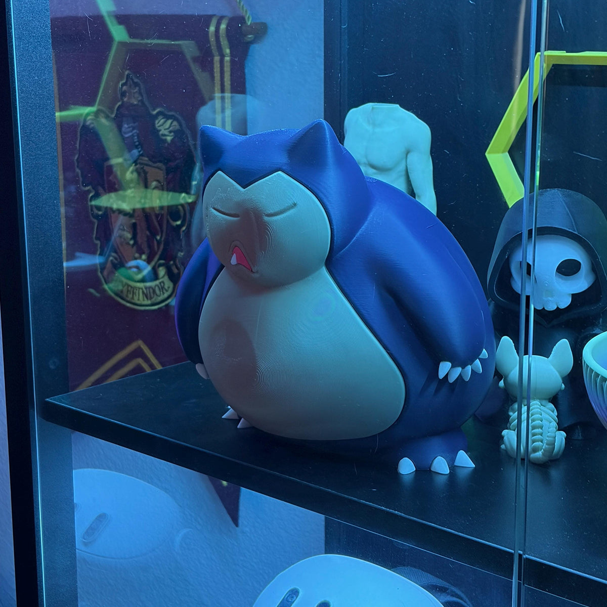 Grumpymon Snorlax 3D Print, Sleepy Pokemon Figure, Angry Snorlax Statue, Desk Decor, Gamer Gift, Anime Collectible, Cute Grumpy Figurine