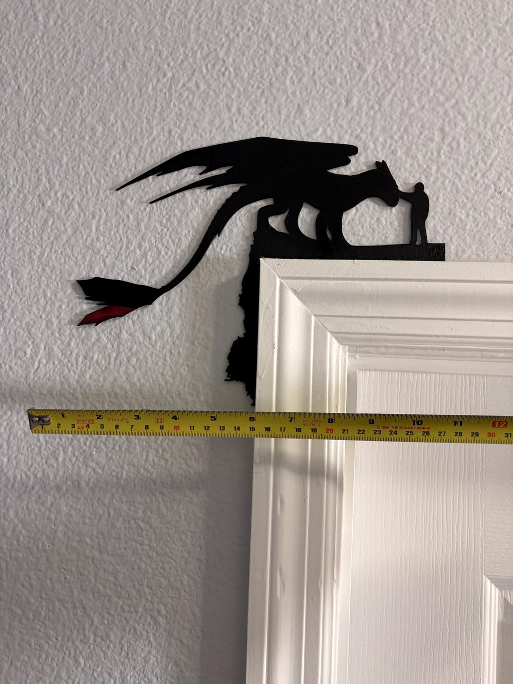 Modern Toothless Silhouette Wall Art | Minimalist Night Fury