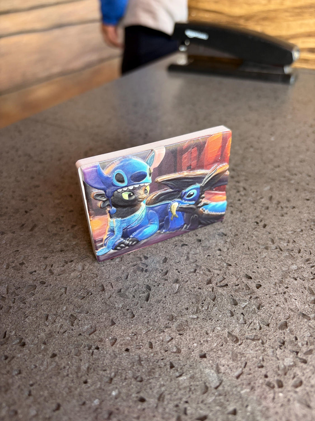 Stitch Toothless Dragon Fridge Magnet, UV Printed Refrigerator Decor, Fantasy Cartoon Art