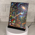Marvin the Martian Cosmic Telescope Textured Acrylic Artwork, Psychedelic Space Galaxy Plaque