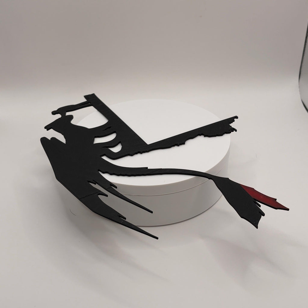 Modern Toothless Silhouette Wall Art | Minimalist Night Fury
